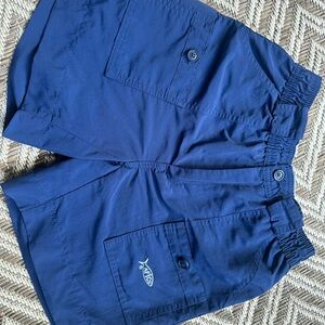 AFTCO Blue Cargo Shorts with Adjustable Waistband